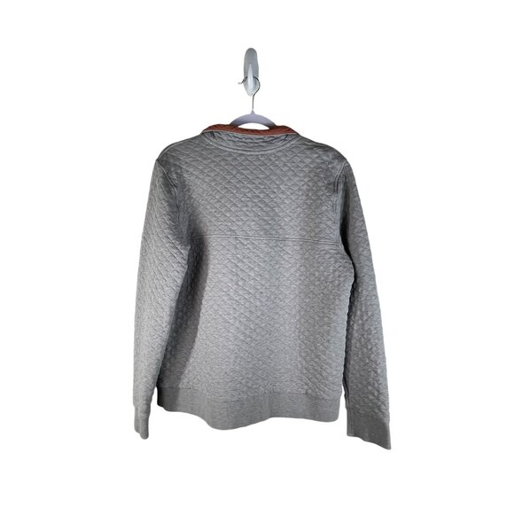 Patagonia Organic Cotton Quilt Snap-T Pullover Sweater Drifter Grey w/quartz coa - Picture 5 of 8